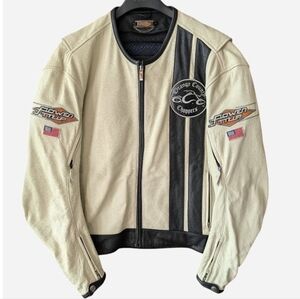 🖤 Men's Vintage Orange County Choppers Leather Jacket- Riding Armour